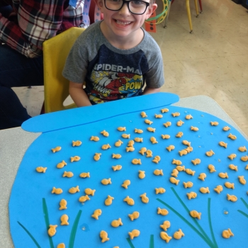 Photo of students on 100th day